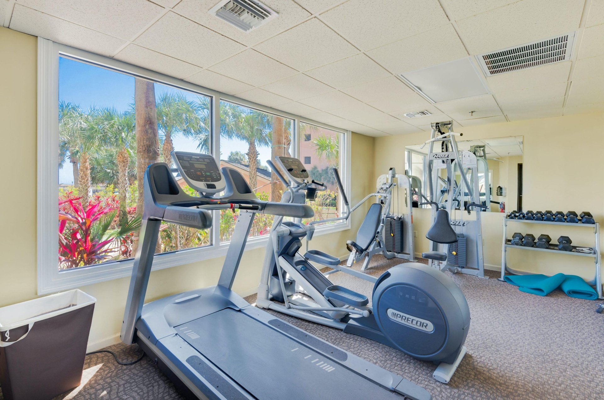 Wellequipped fitness room