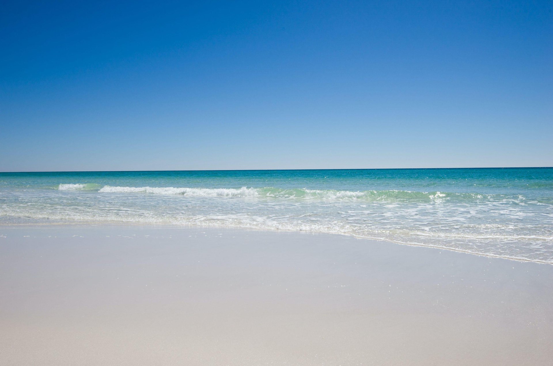 Waves on the adjacent beach