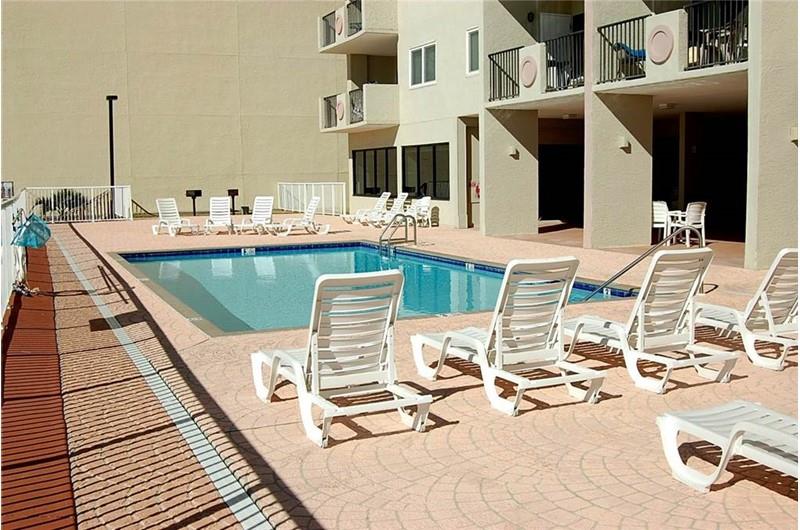 Large pool and sundeck at Tropical Winds Gulf Shores AL