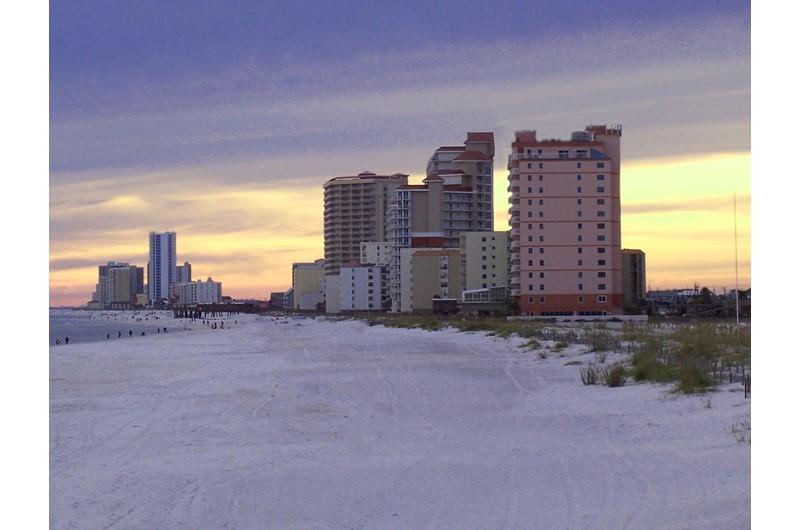 Stunning evening view of Royal Palms in Gulf Shores Alabama