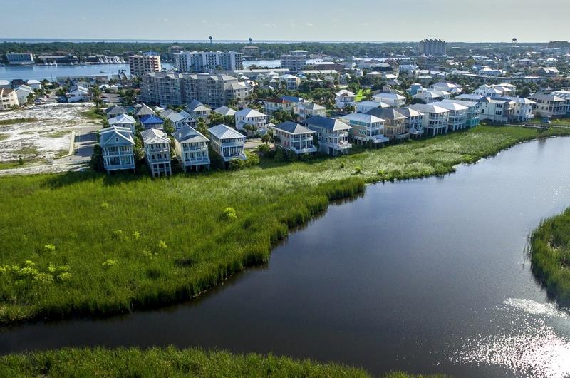 One of two lakes in the beautiful Destin Pointe community on Holiday Isle.