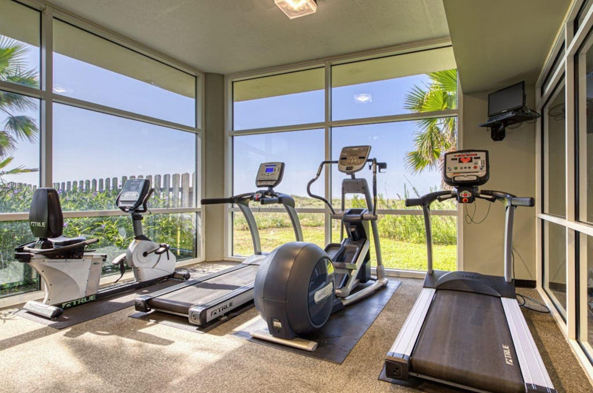 Cardio equipment in the fitness center at Tidewater in Orange Beach Alabama