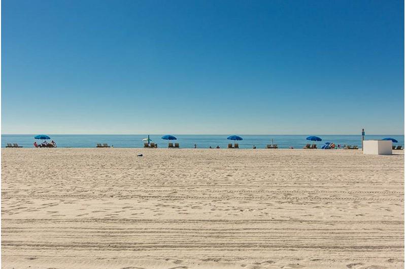 Beach in front of Tropic Isle in Gulf Shores Alabama
