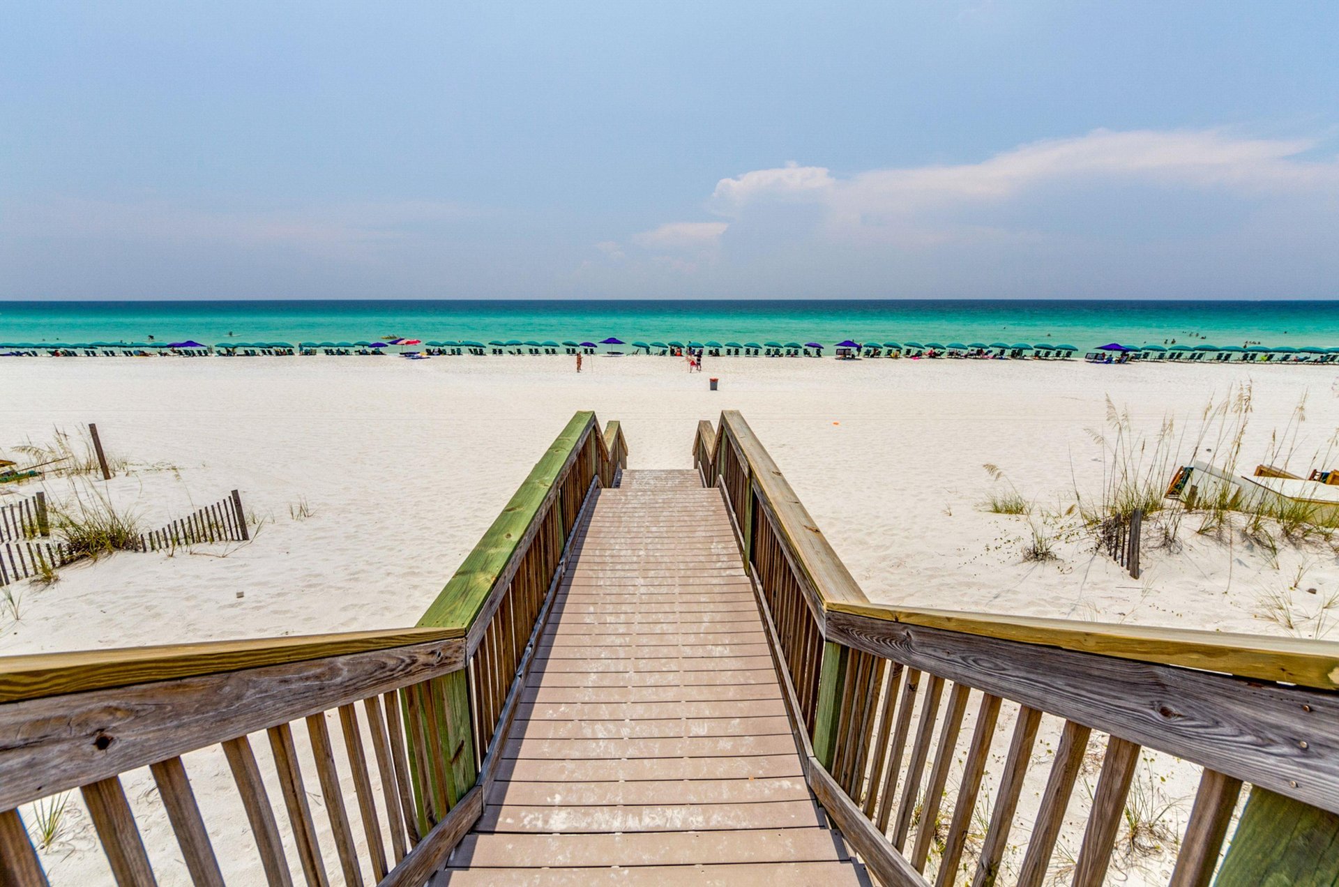 A boardwalk makes beach access easy