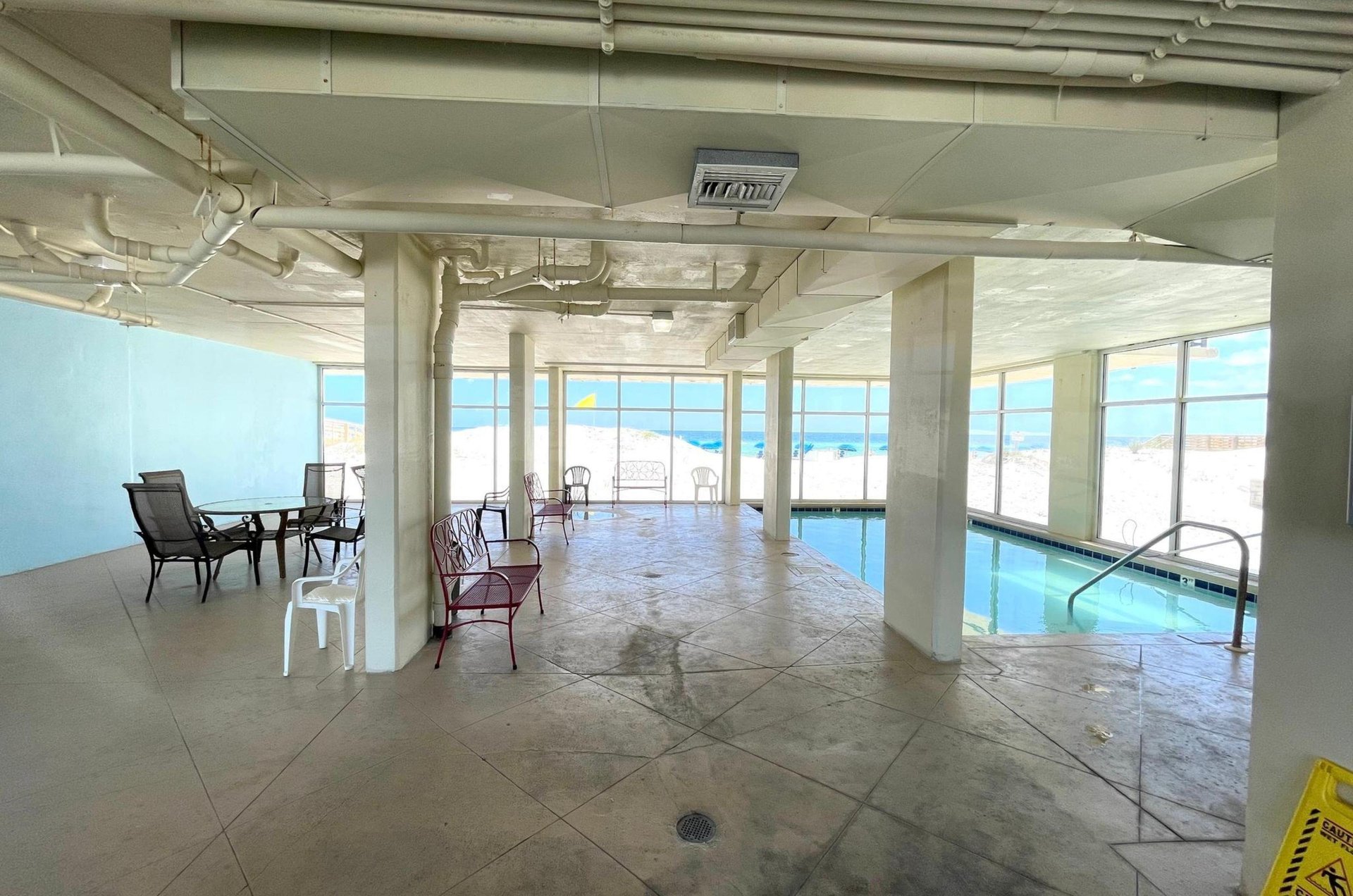 The indoor swimming pool at Lei Lani in Orange Beach Alabama