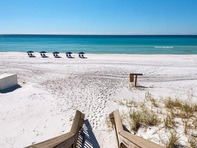 Its so easy to get to the beach with the crosswalk at San Remo Santa Rosa Beach Florida