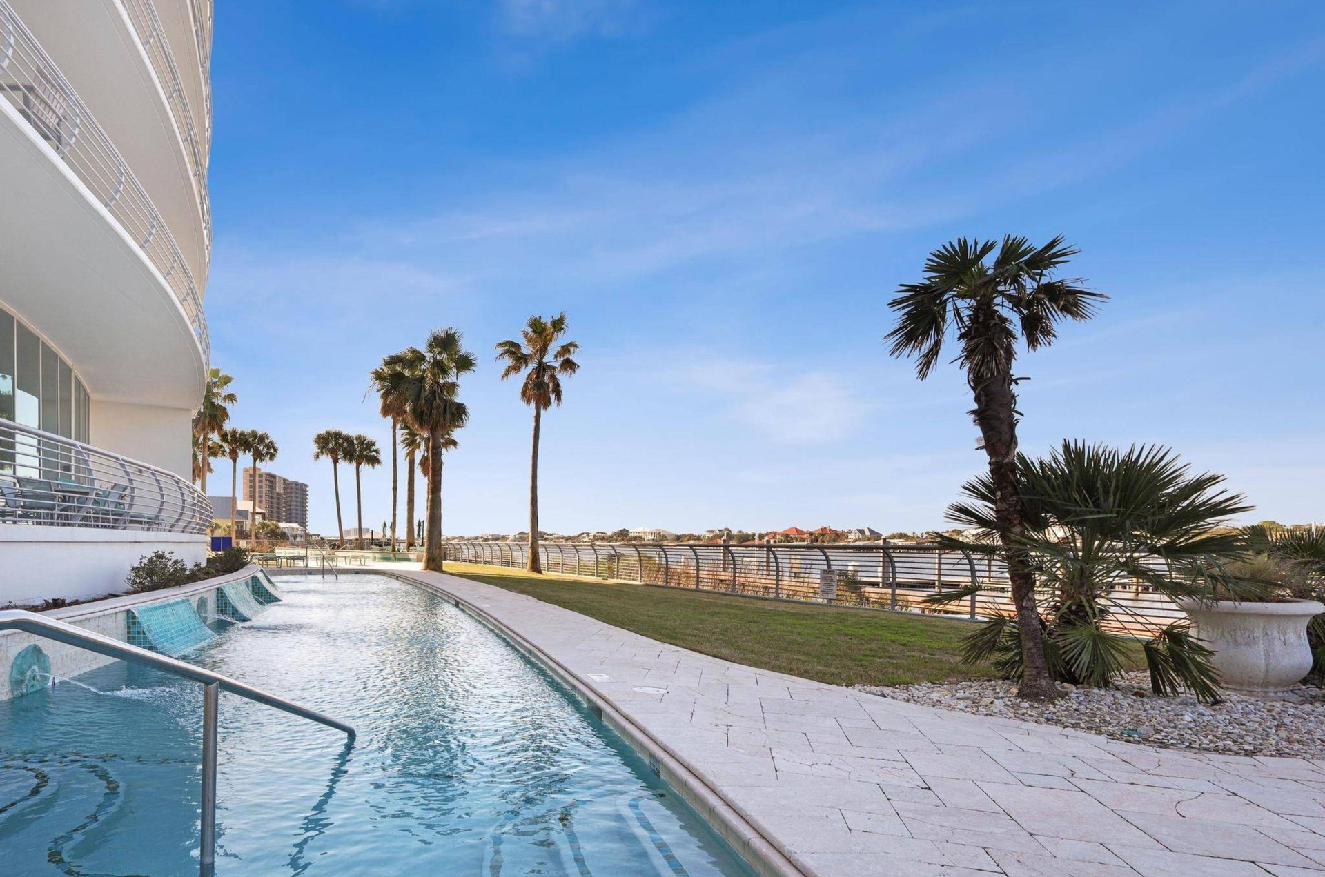 Bella Luna sits on the bay with Gulf beaches right across the street