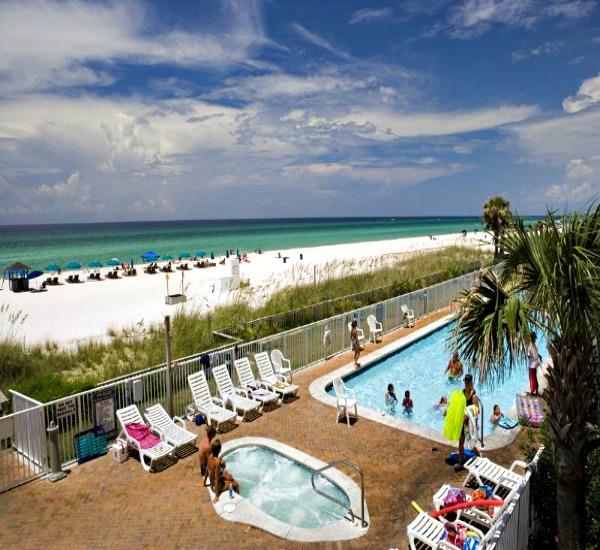 Twin Palms beachfront pool in Panama City Beach FL