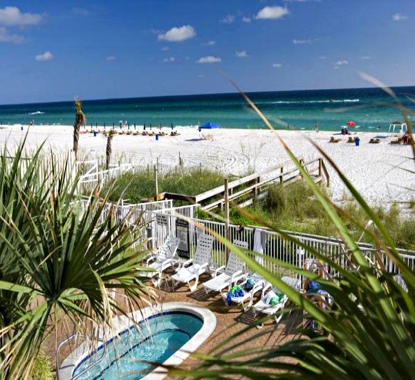 Beach view at Twin Palms in Panama City Beach FL