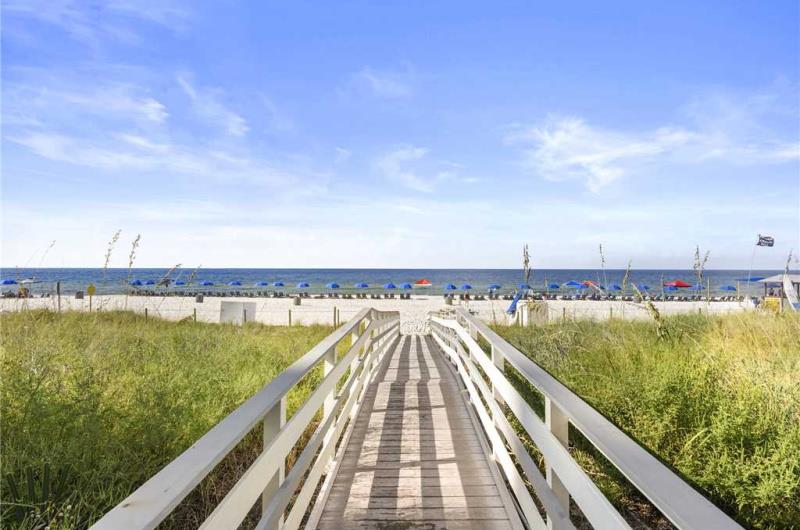 Twin Palms boardwalk to beach in Panama City