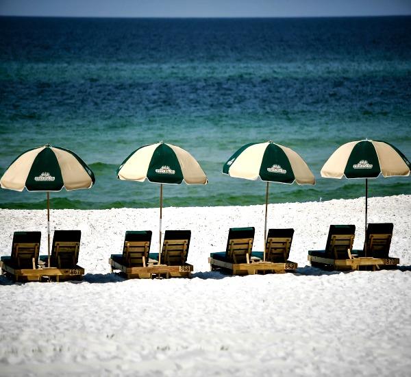 Beach service at Twin Palms in Panama City Beach FL