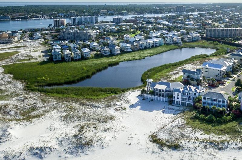 Aerial view of the community