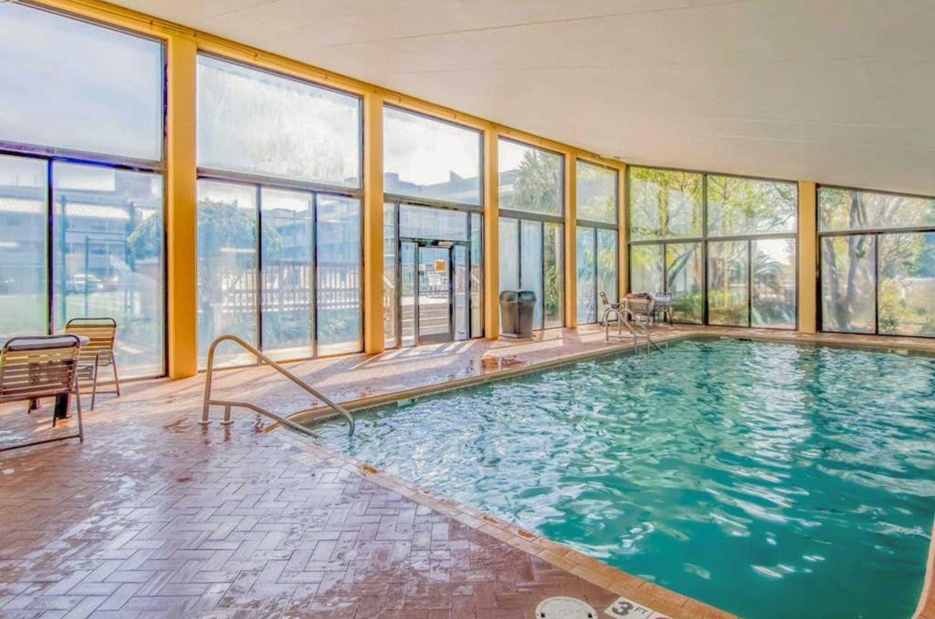 The indoor swimming pool at Seaside Beach and Racquet Club in Orange Beach Alabama