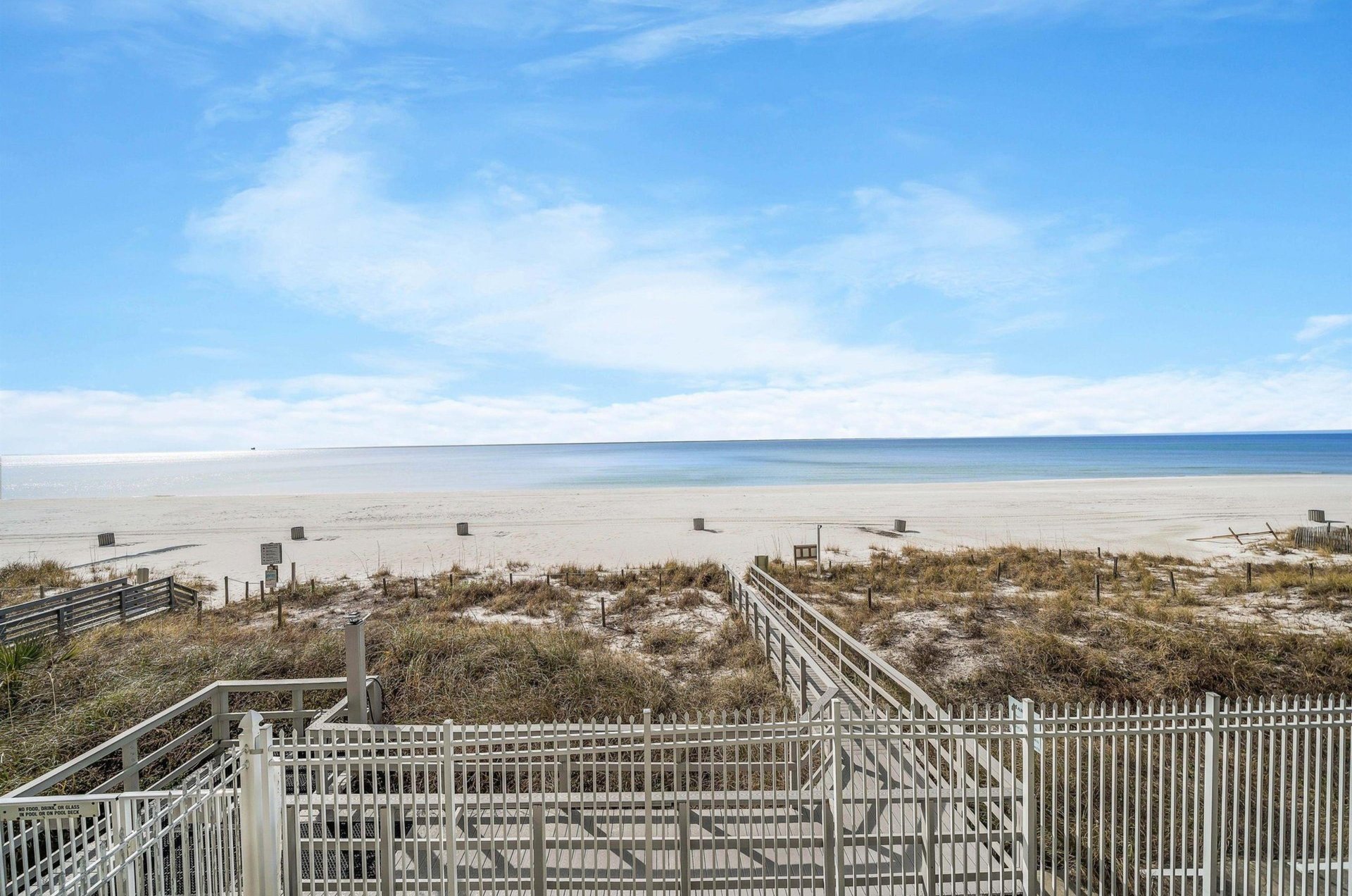 A walkway to the beach