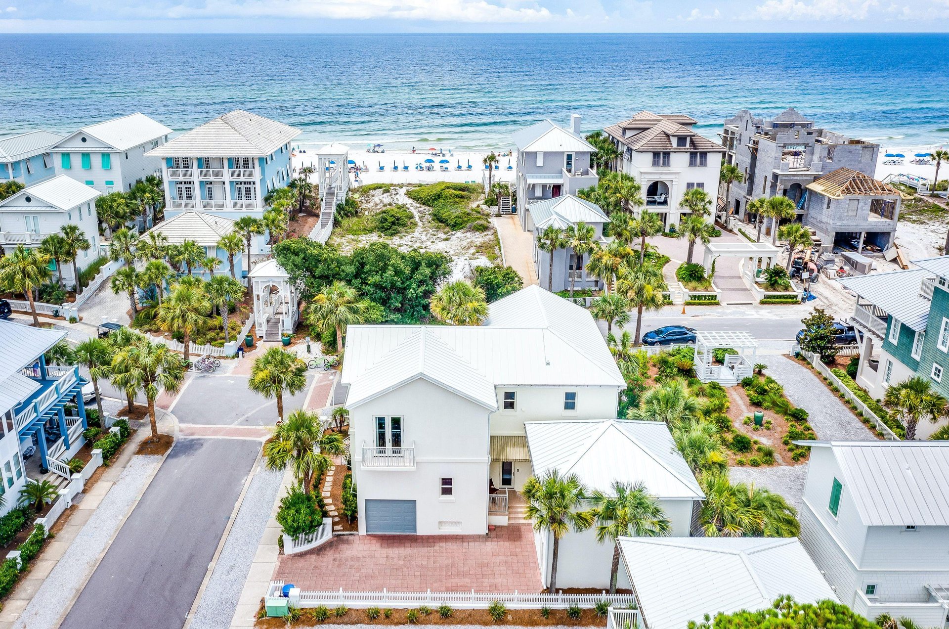 Many Carillon Beach rental homes are only steps away from the Gulf