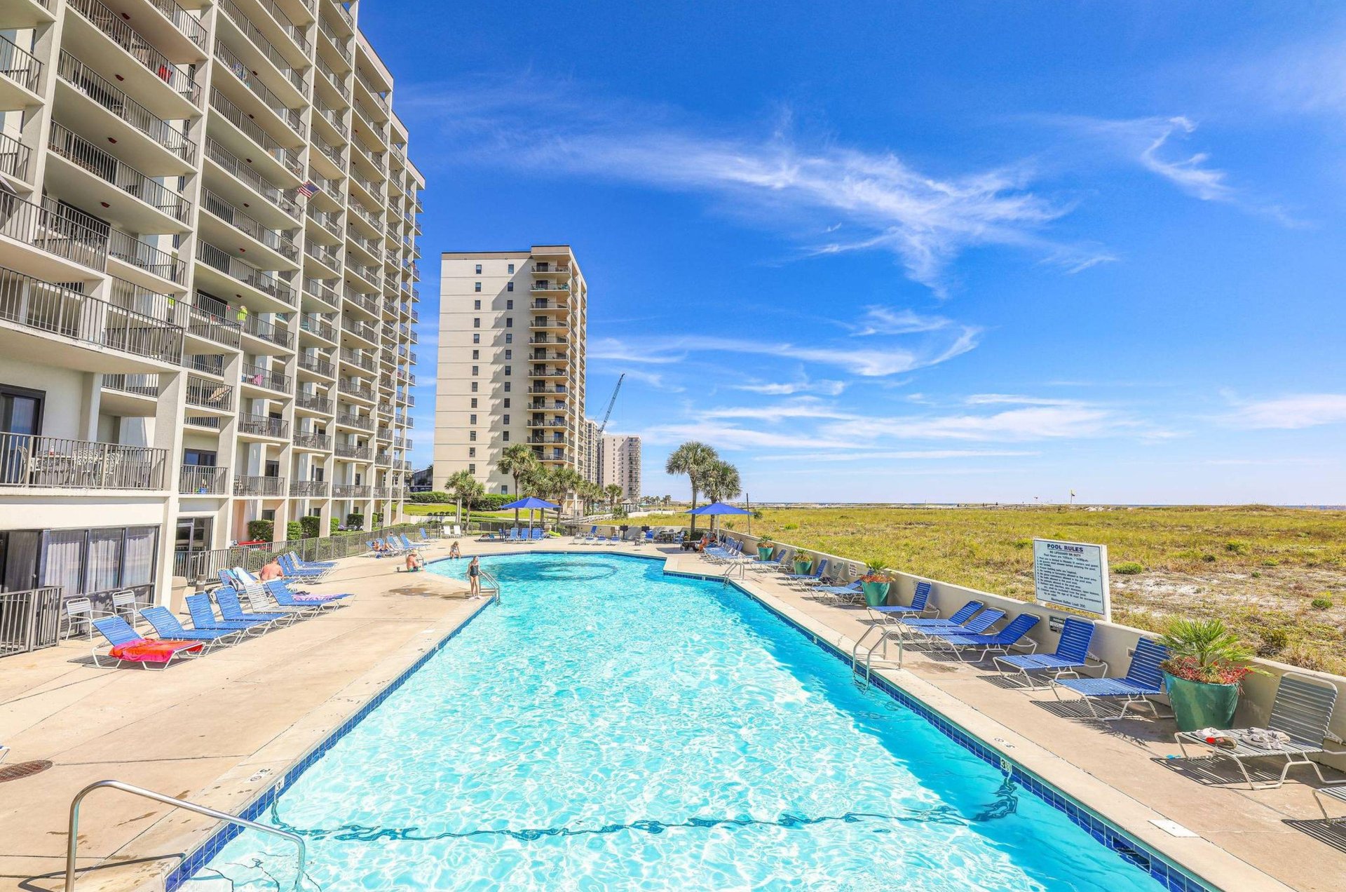 Soak up some sun by the outdoor pool