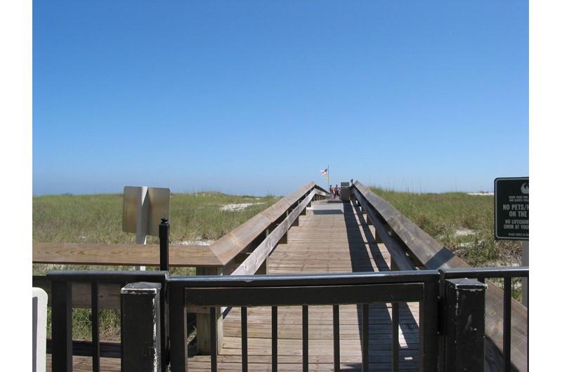 Beach walk over at Phoenix VII in Orange Beach Alabama