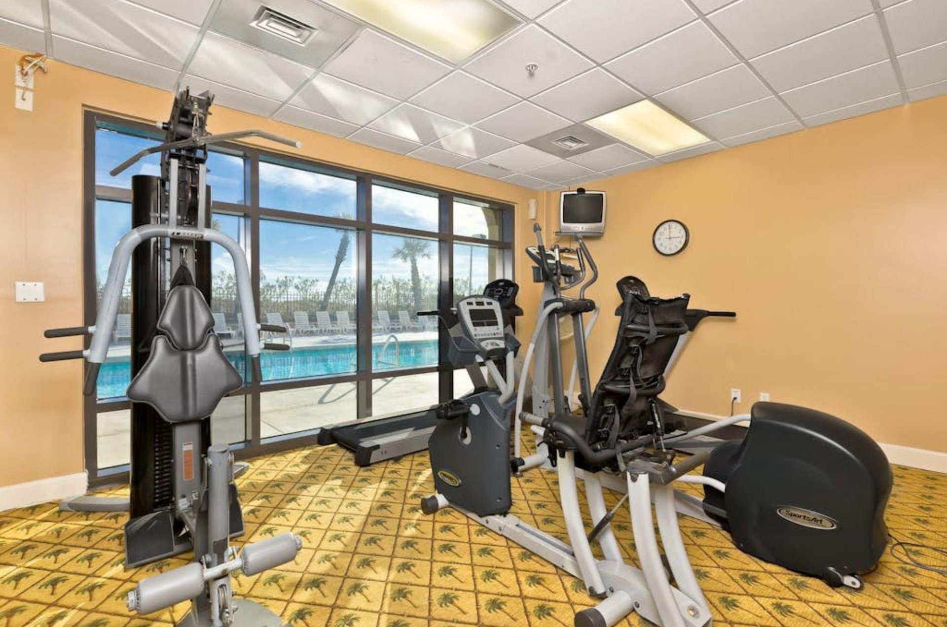 Cardio equpiment in the gym at Grand Pointe in Orange Beach Alabama