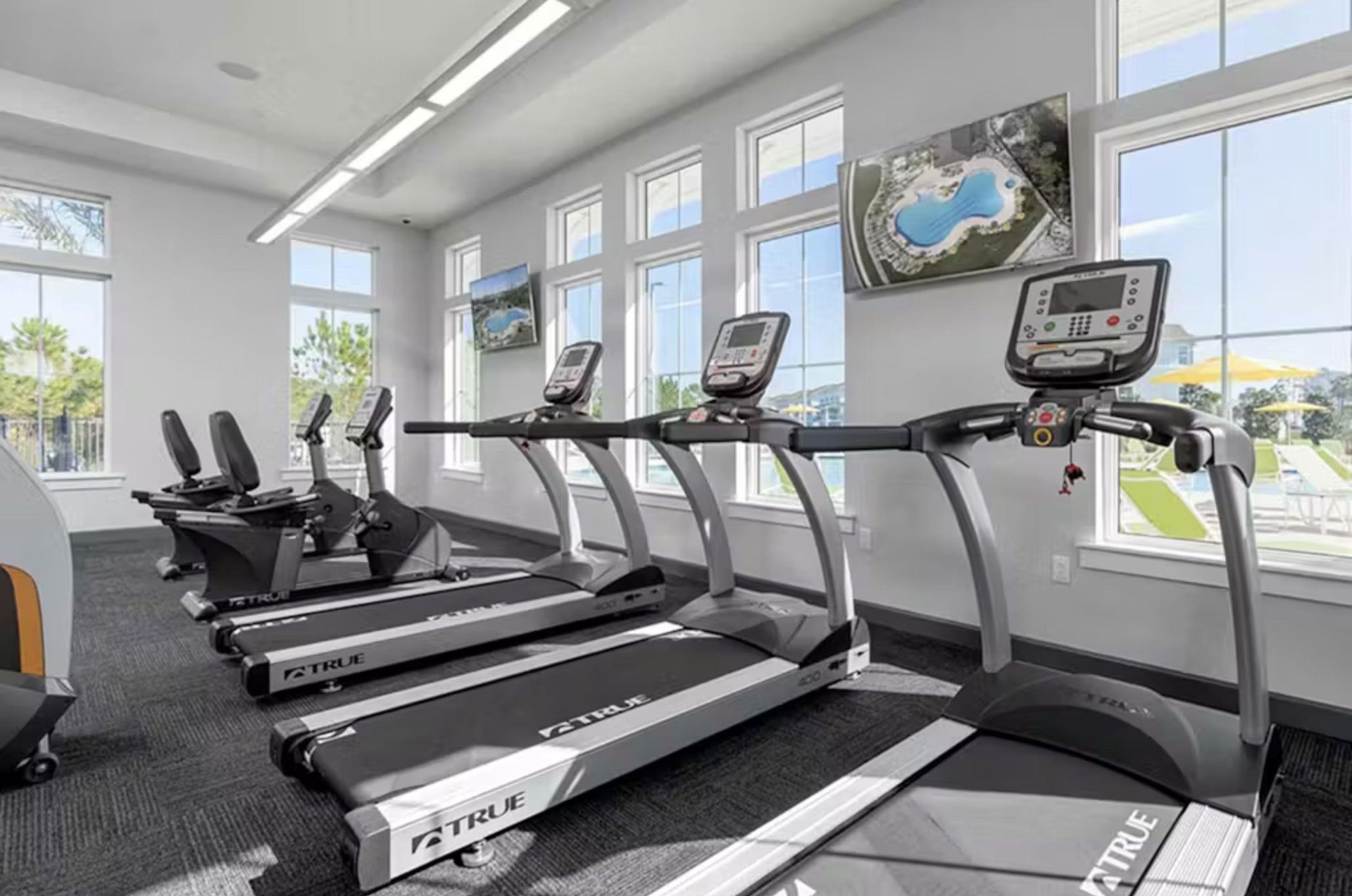 Cardio equpiment in the fitness center at Lost Key Golf and Beach Club in Perdio Key Florida