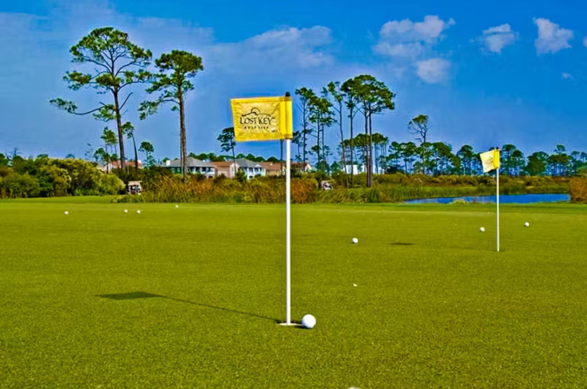 One of the holes at the 18hole championship golf course in the Lost Key Golf and Beach Club