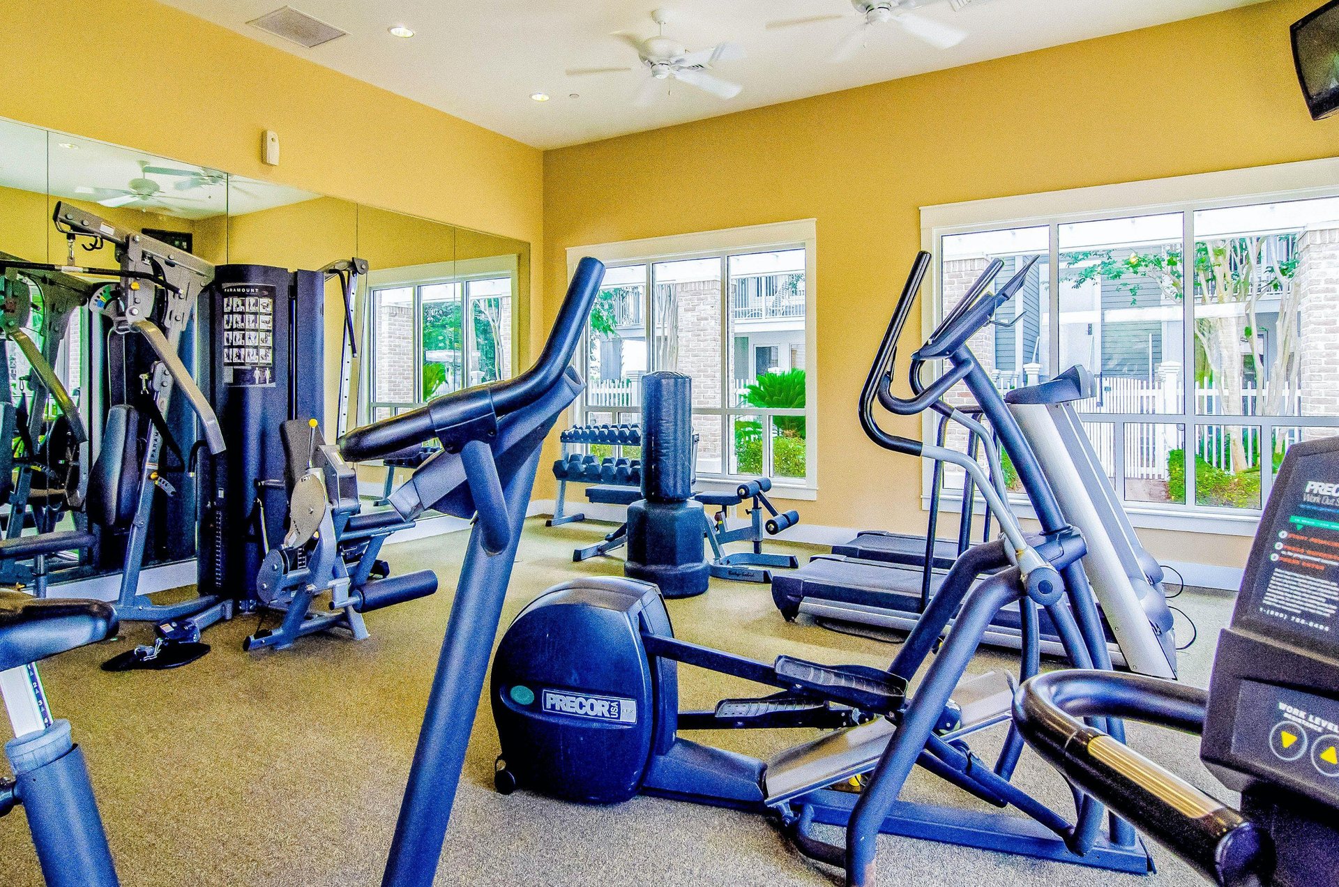 Wellequipped fitness room