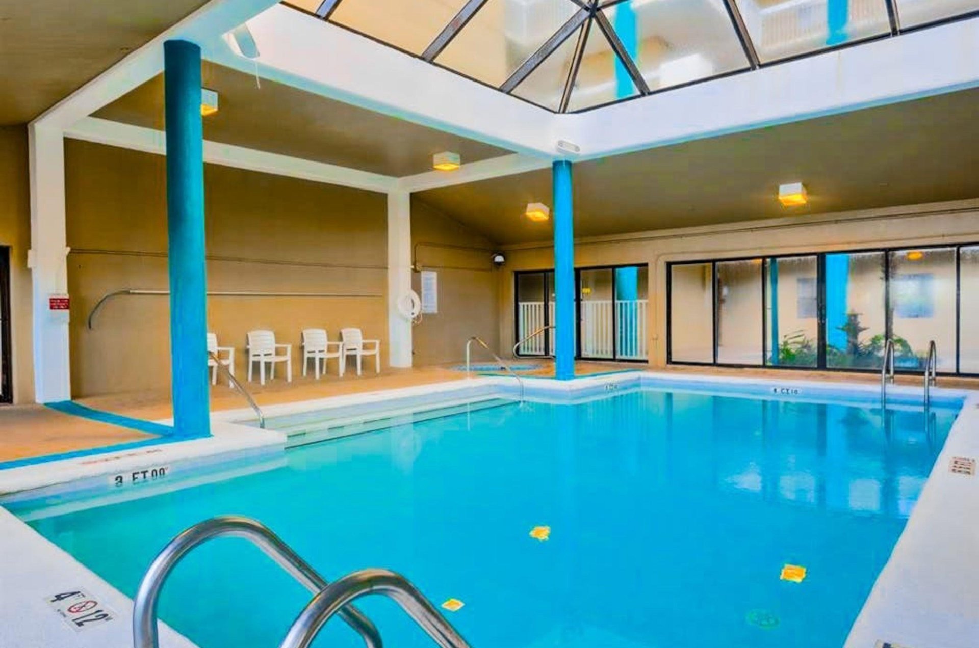 The indoor swimming pool at Romar Place in Orange Beach Alabama
