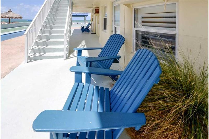 Patio at Sea Rocket in N. Redington Beach Florida