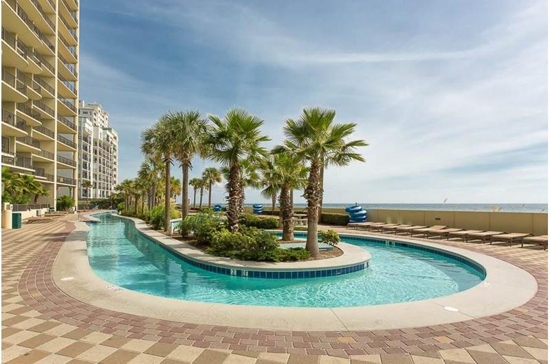 Beachfront Lazy River pool at Phoenix West in Orange Beach AL