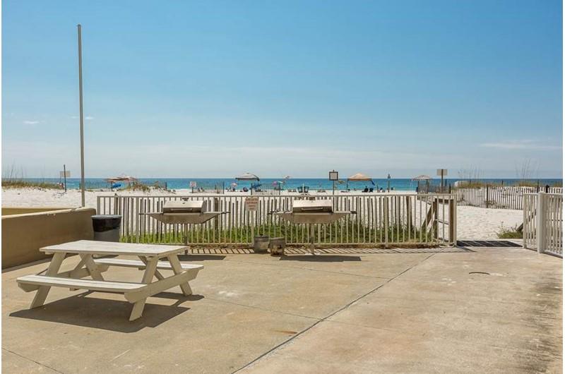 Grill area at Gulf House Condo in Gulf Shores Alabama