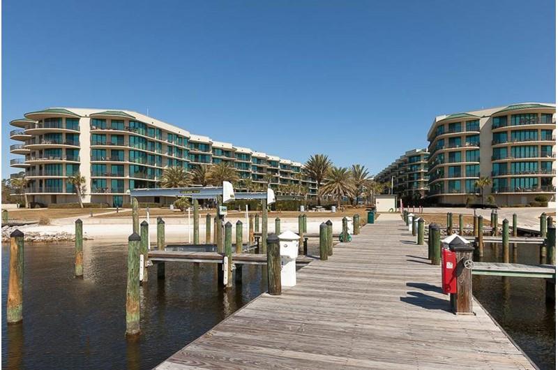 View of Phoenix on the Bay in Orange Beach AL from the water