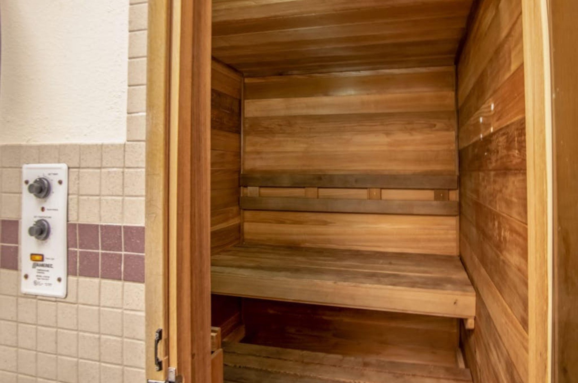 The sauna at Phoenix on the Bay in Orange Beach Alabama