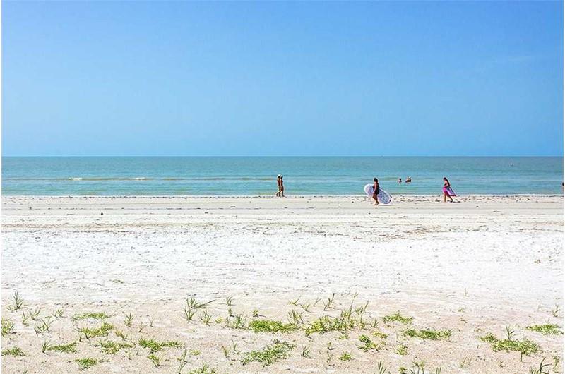 Enjoy the white sand beach at Estero Beach and Tennis Club in Fort Myers Beach FL