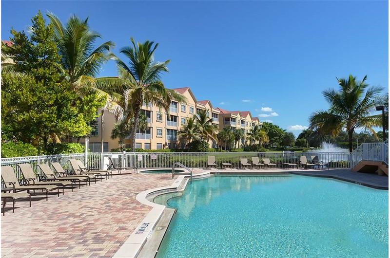 Relax by the lovely pool at Bella Lago in Fort Myers Beach Florida
