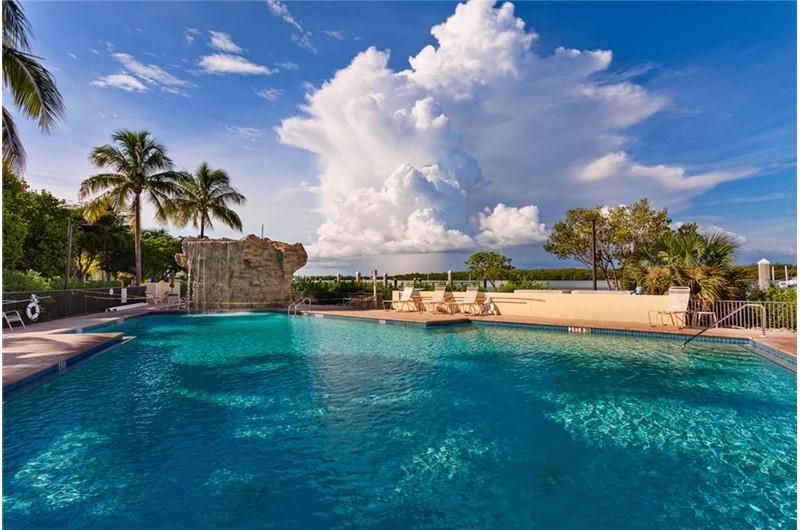 Lay by the gorgeous pool at Waterside in Fort Myers Beach Florida
