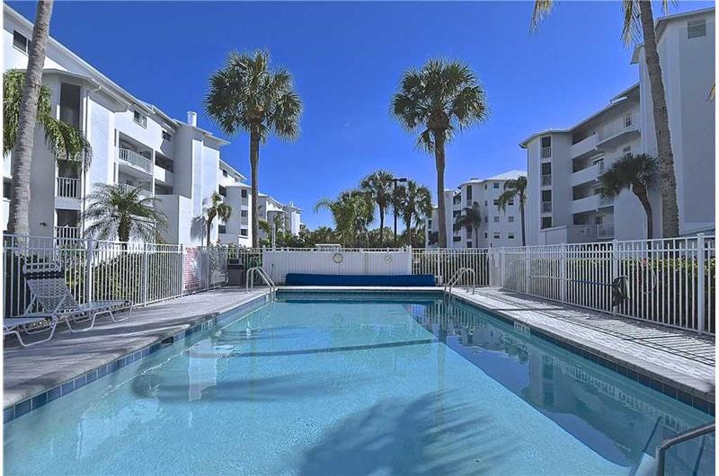 Inviting pool area at Royal Pelican in Ft. Myers Beach Florida