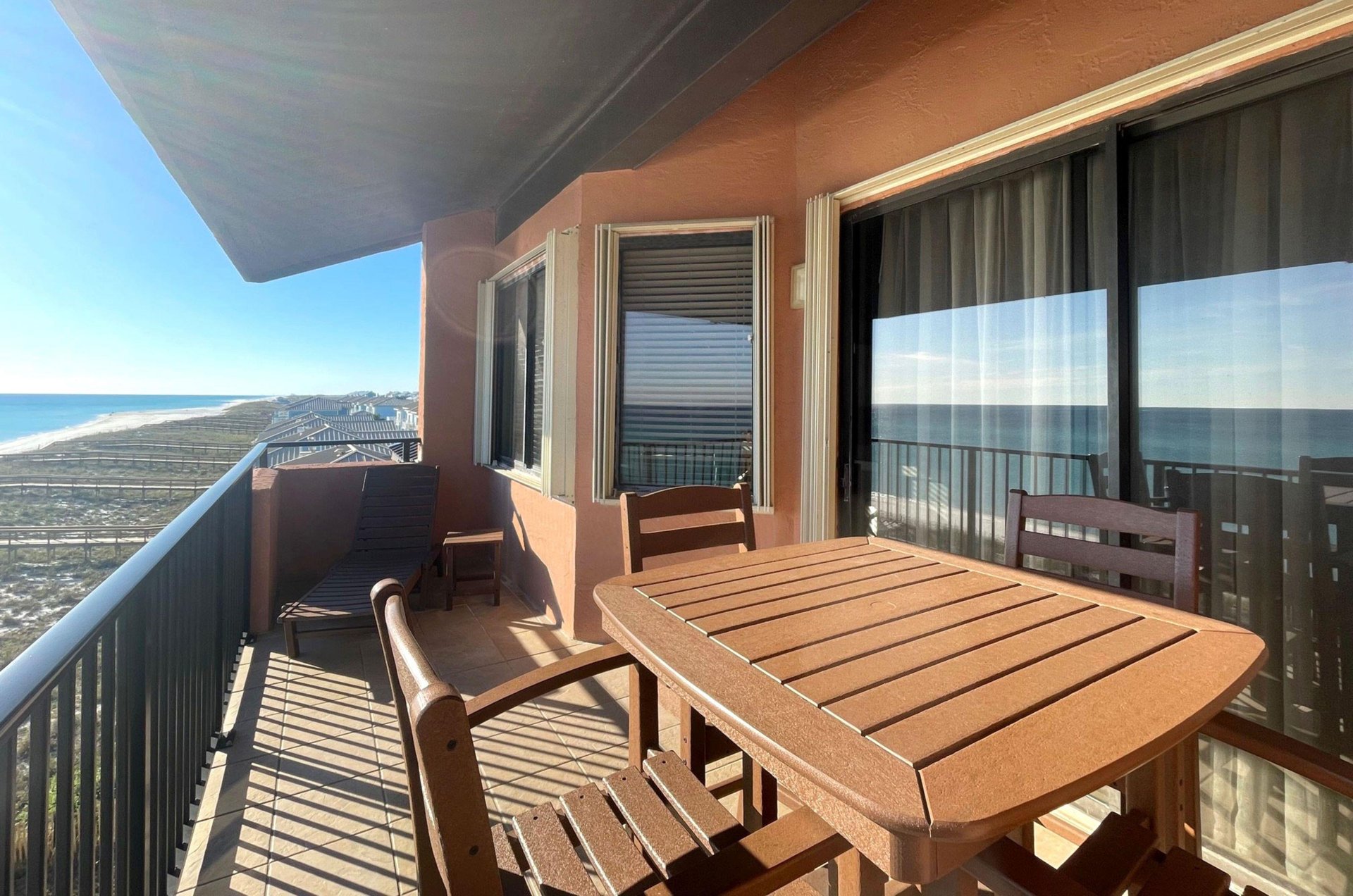 Enjoy fabulous views from a private balcony