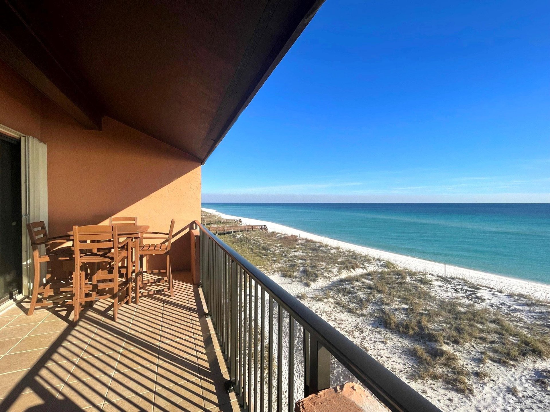 Gulf Winds is a beachfront property with stunning ocean views.