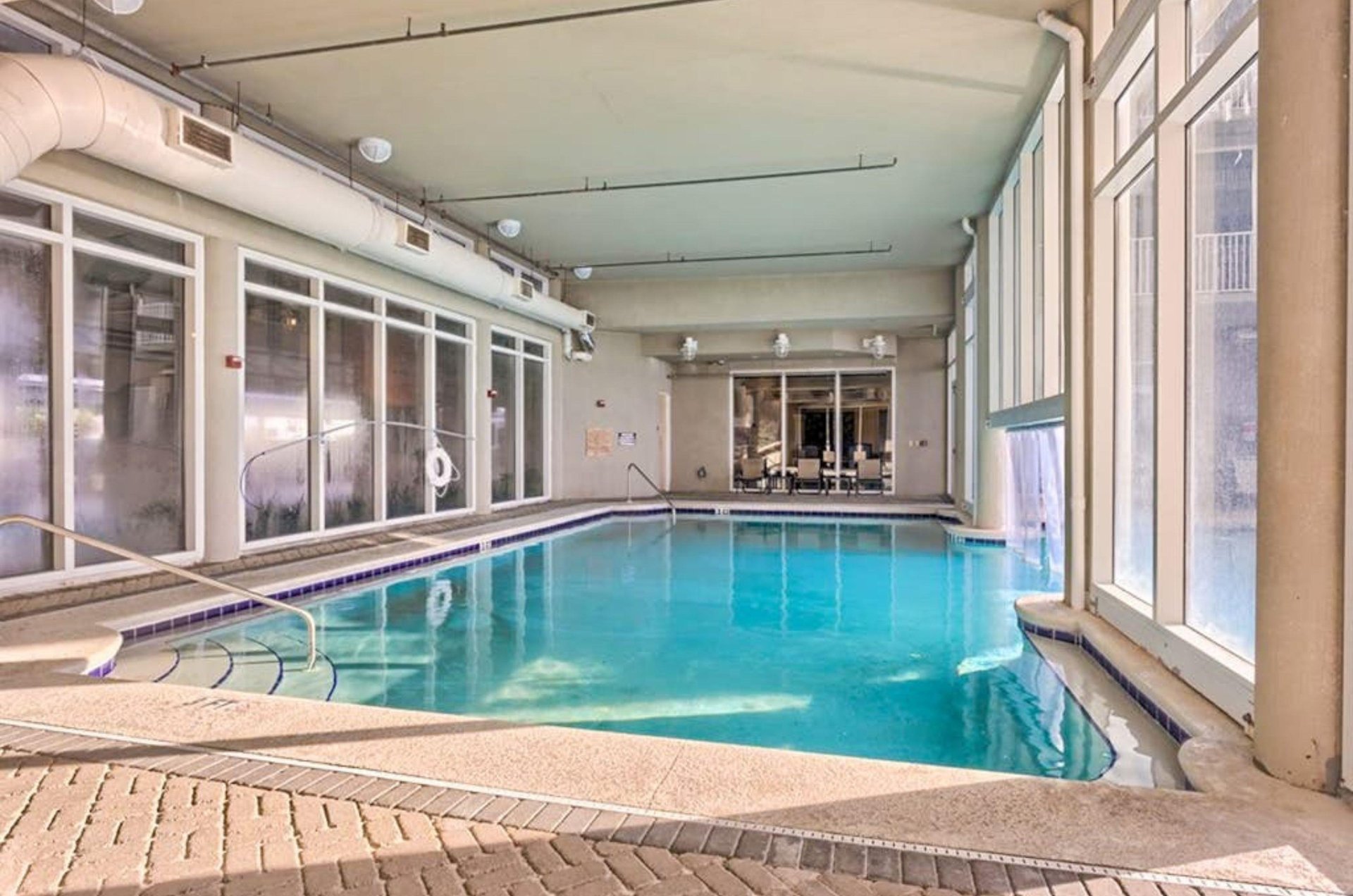 The indoor swimming pool at the Mediterranean in Perdido Key Florida