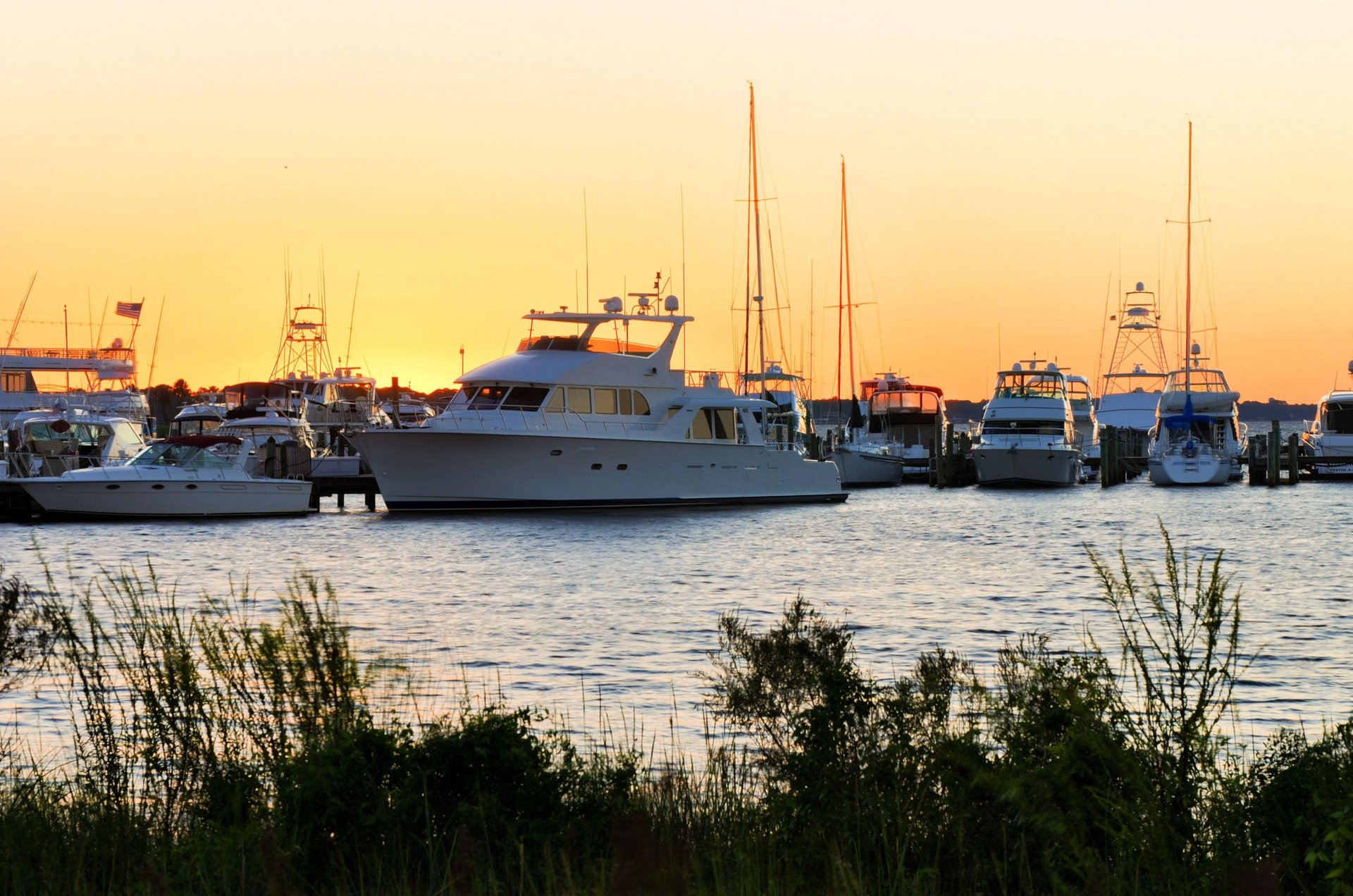 The harbor at Sandestin provides a great place to dock boats of all sizes.