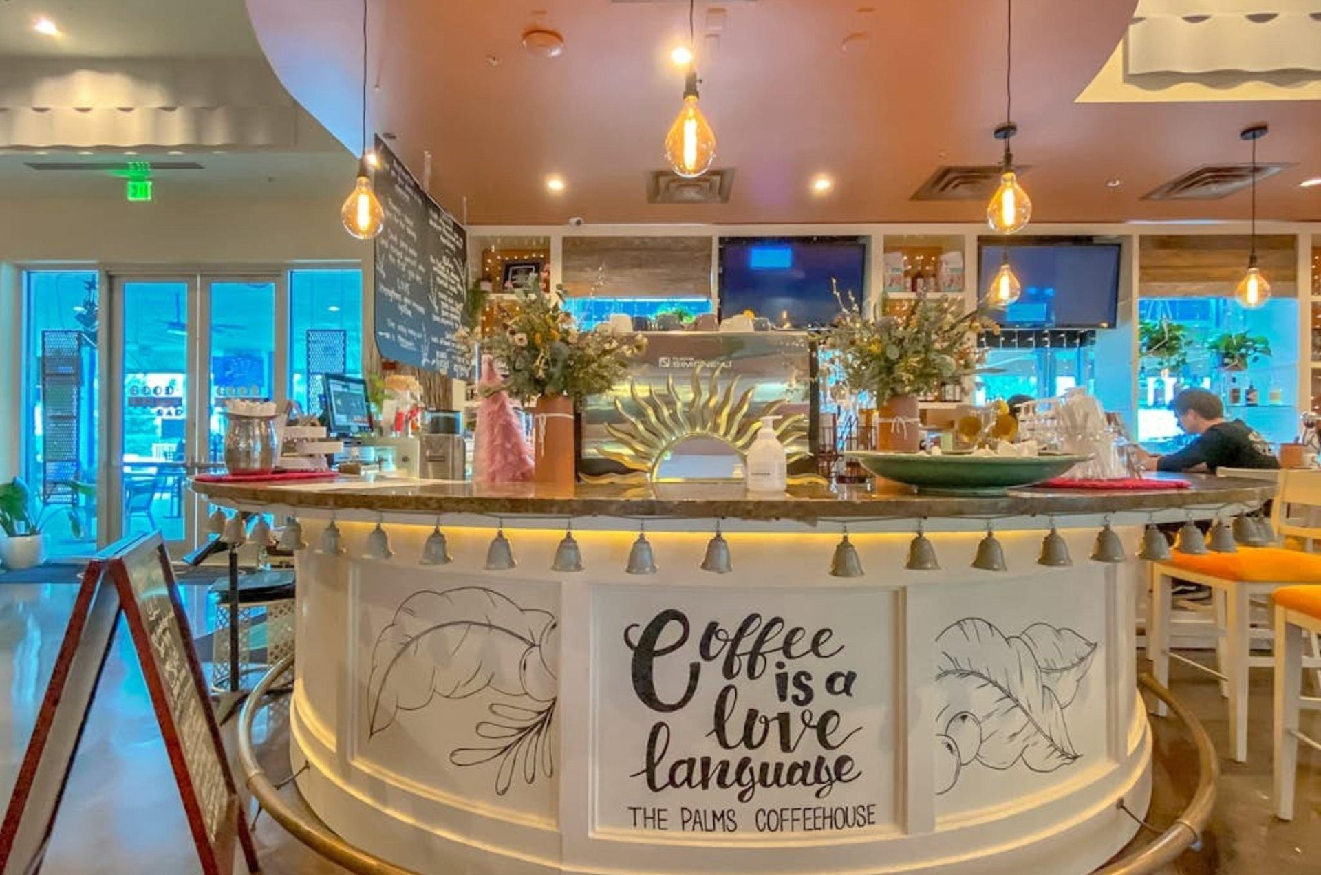 The register and counter at the Coffeehouse in the Palms of Destin in Destin Florida