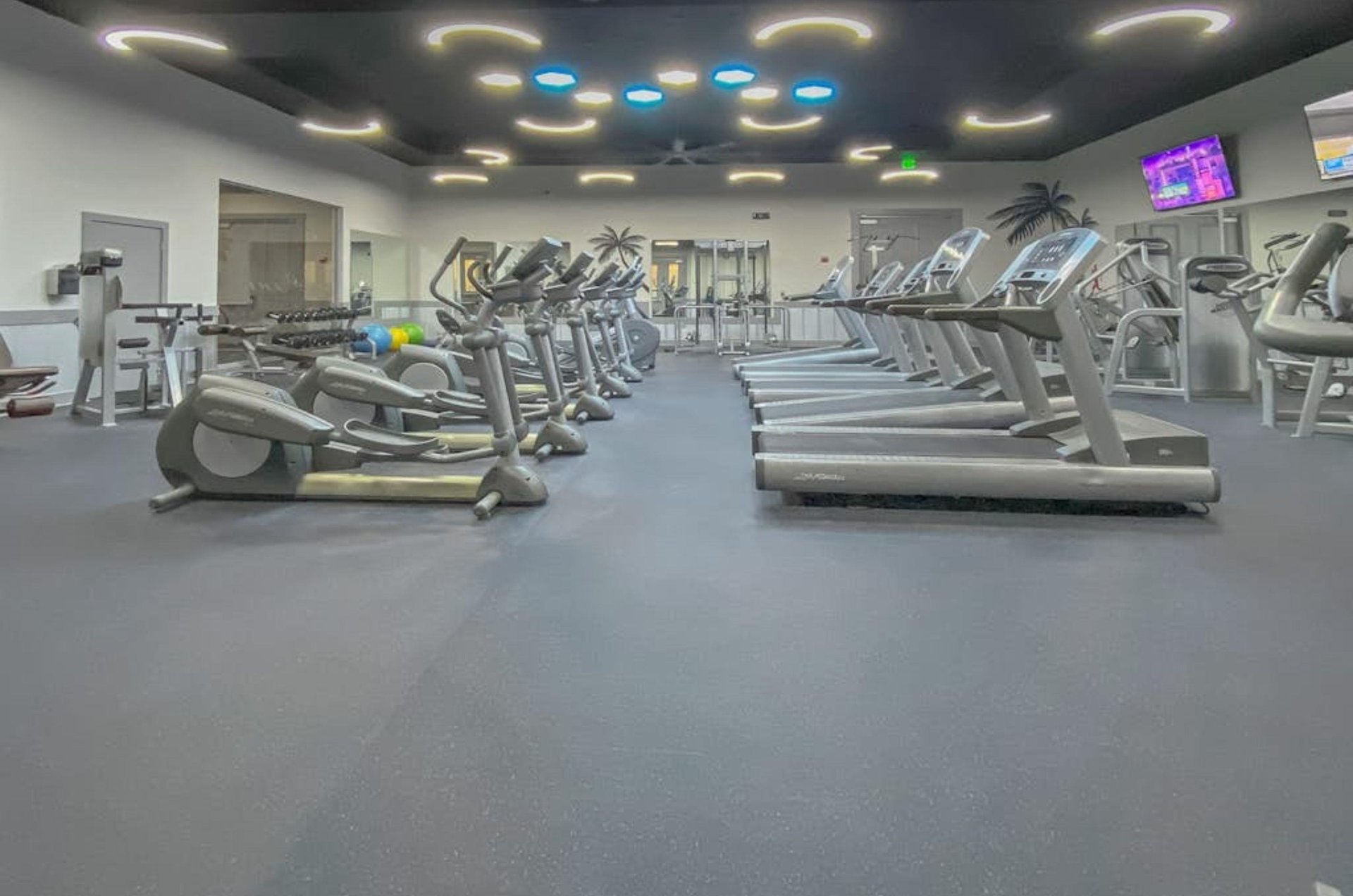 The onsite gym at the Palms of Destin in Destin Florida
