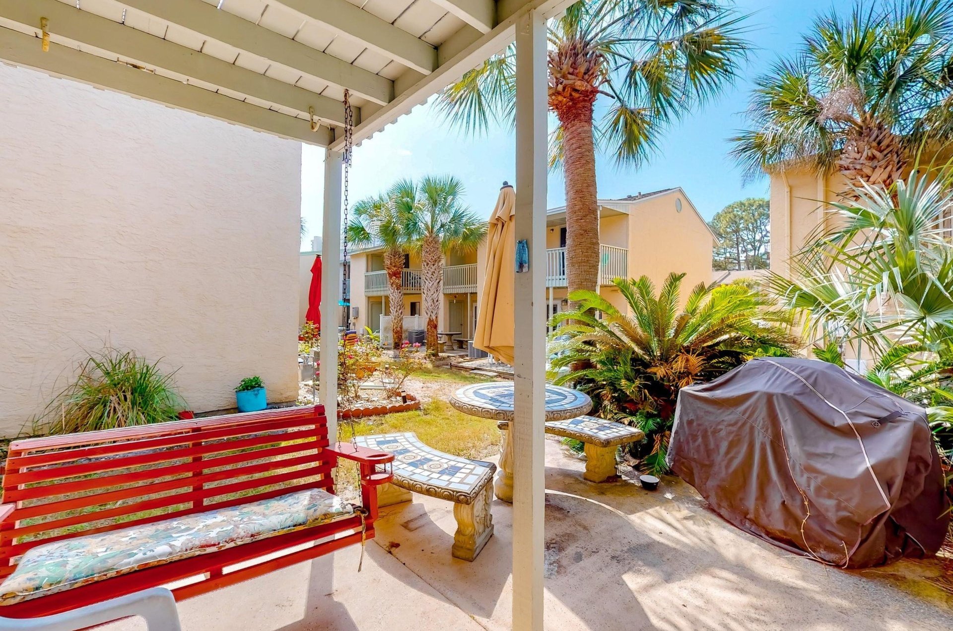 A private balcony at Gulf Highlands