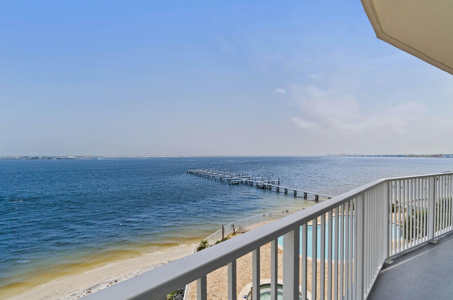 View of the Big Lagoon from a private balcony