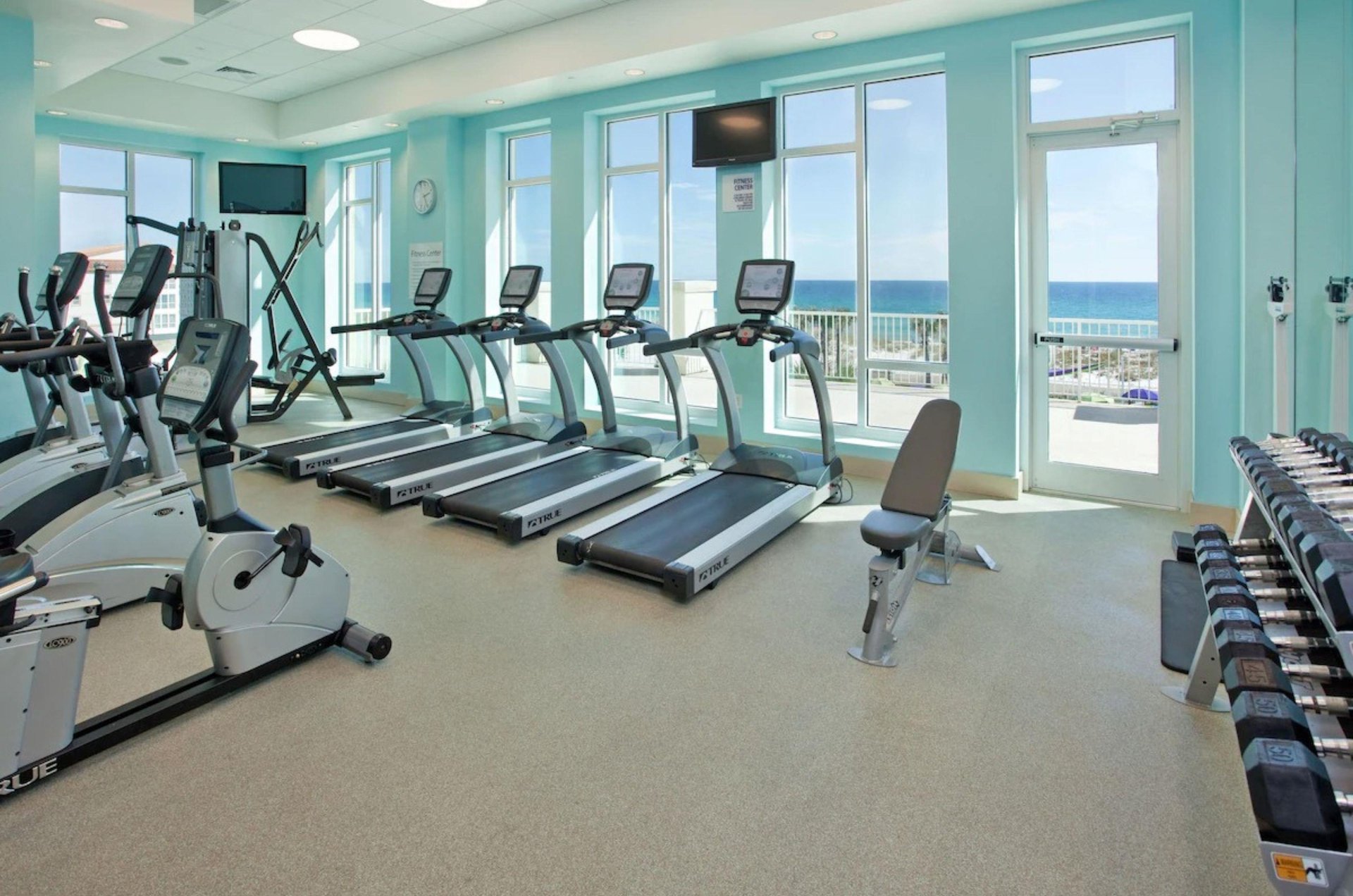 Amenities at Holiday Inn Resort Pensacola include a beachfront fitness center