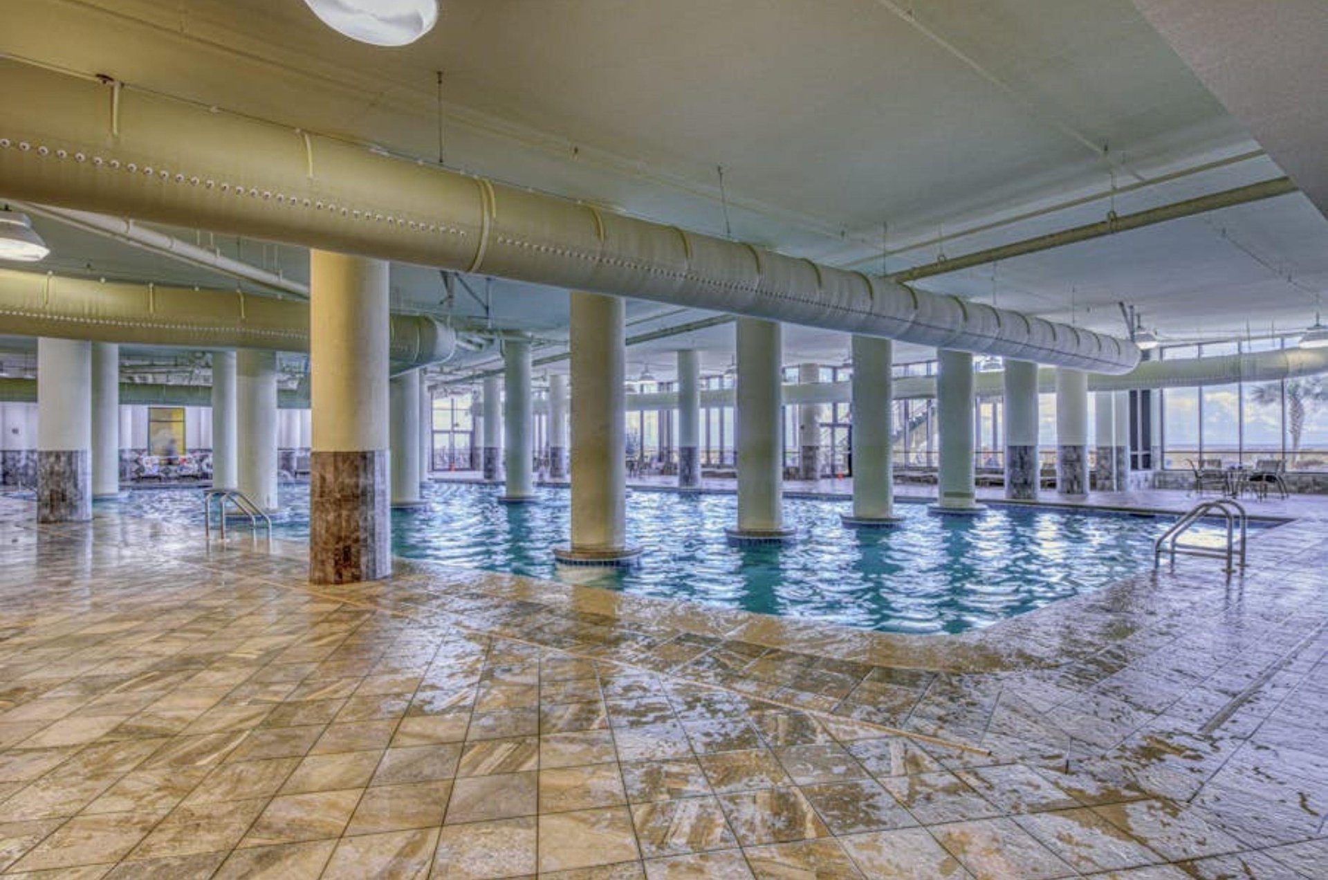 The indoor swimming pool at Phoenix West II in Orange Beach Alabama