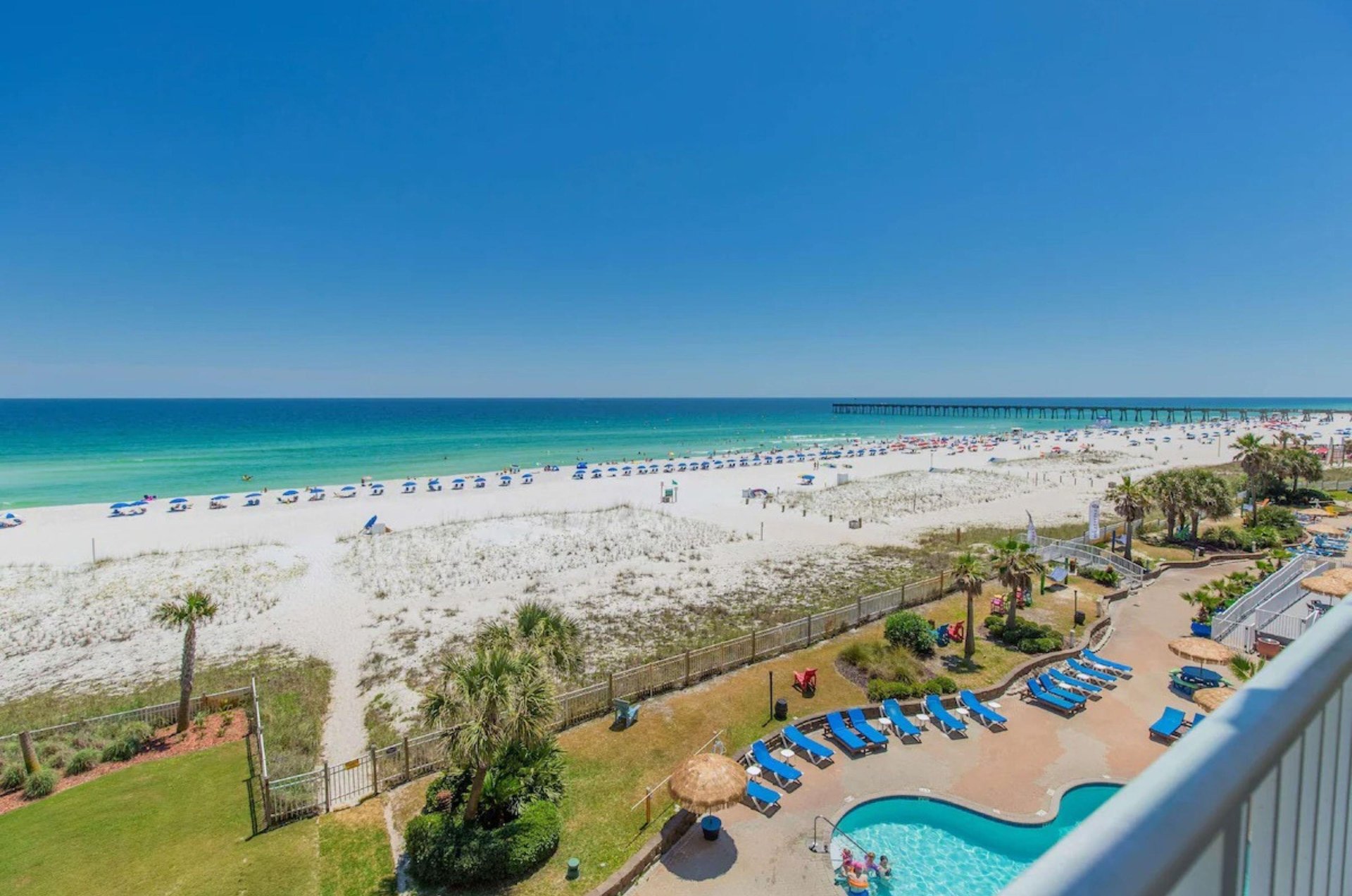 Take in stunning Gulf views from a private balcony