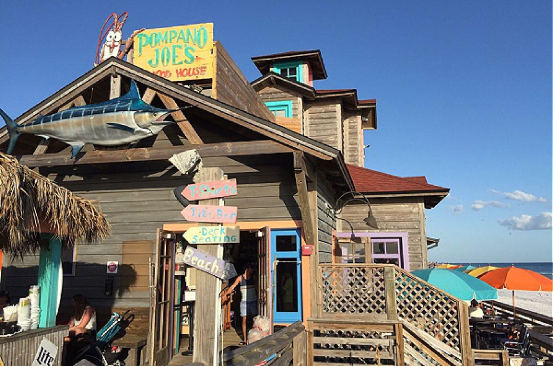 Pompano Joes is within walking distance Great food, great fun