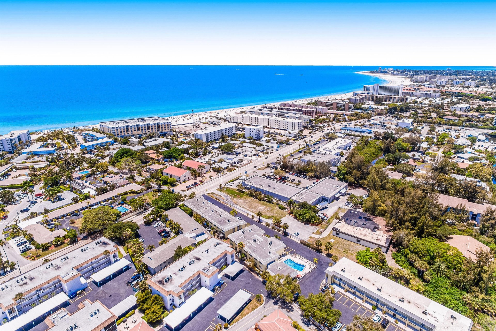 aerial view of Siesta Key
