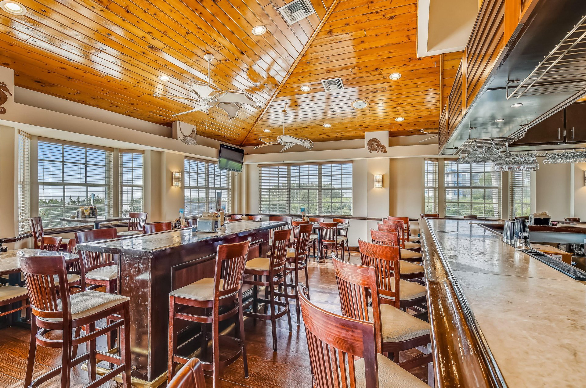 A Key Largo restaurant with rustic decor.