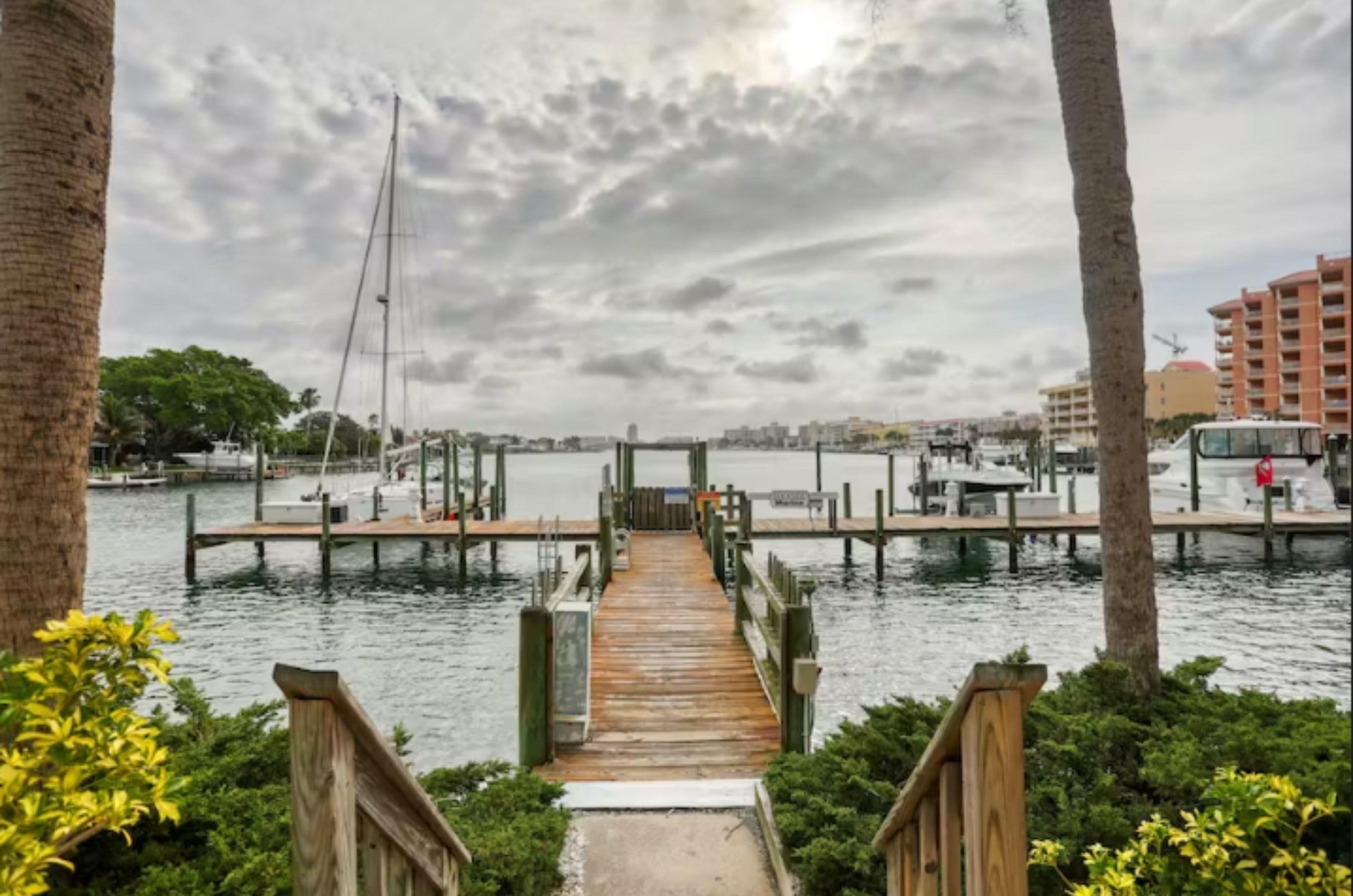One of countless boat docks along the shore in Clearwater Beach.